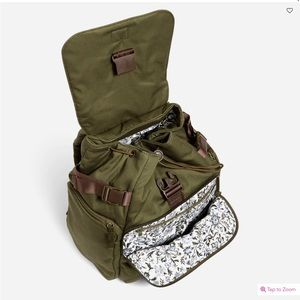 Vera Bradley BRAND NEW Utility Backpack in Recycled Cotton Climbing Ivy Green